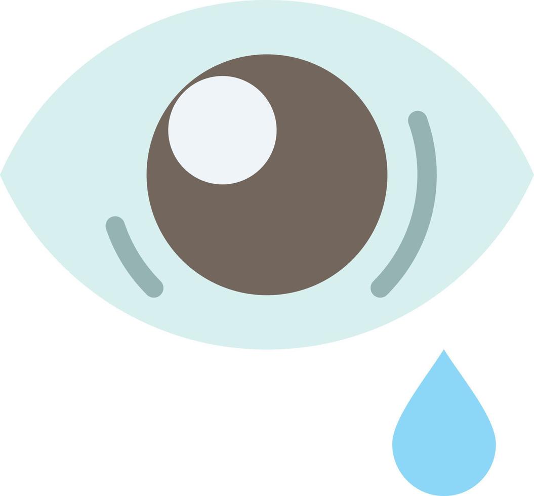 oeil tombant oeil triste plat couleur icône vecteur icône modèle de bannière