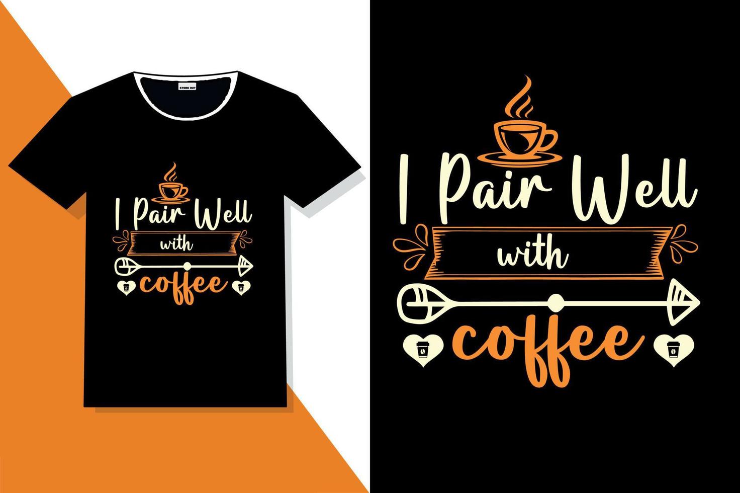 citations de motivation de café typographie ou t-shirt de typographie de café vecteur