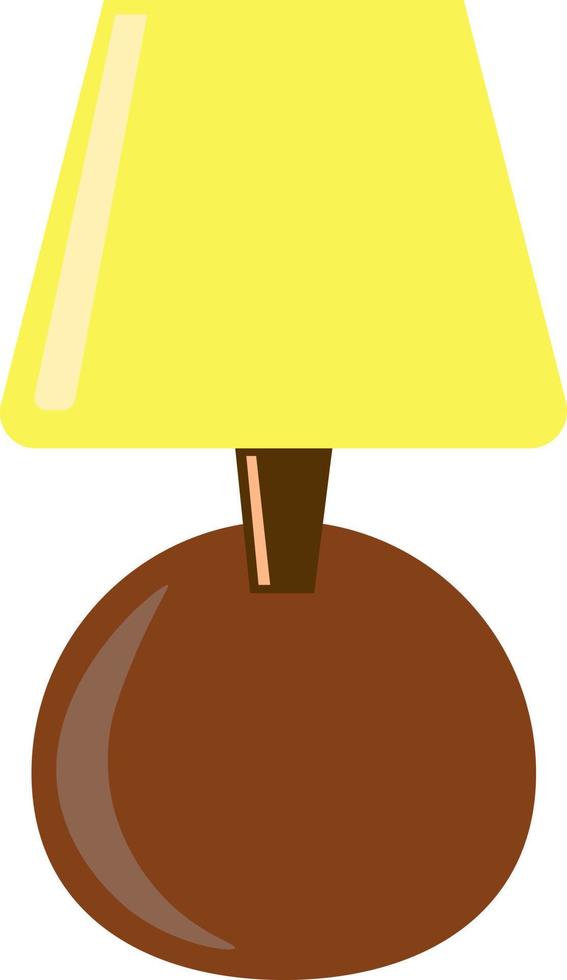 lampe jaune, illustration, vecteur sur fond blanc.