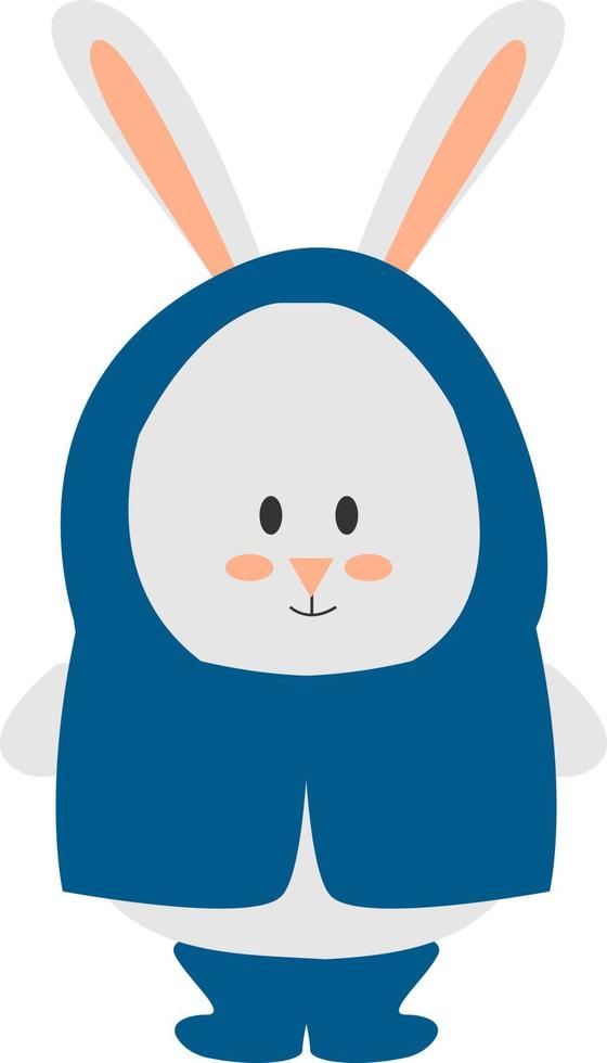 lapin en veste, illustration, vecteur sur fond blanc.