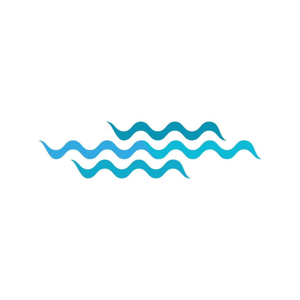 logo de vague d'eau naturelle vecteur