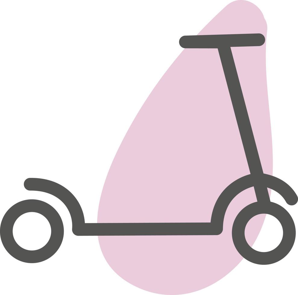 scooter rose, illustration, vecteur sur fond blanc.