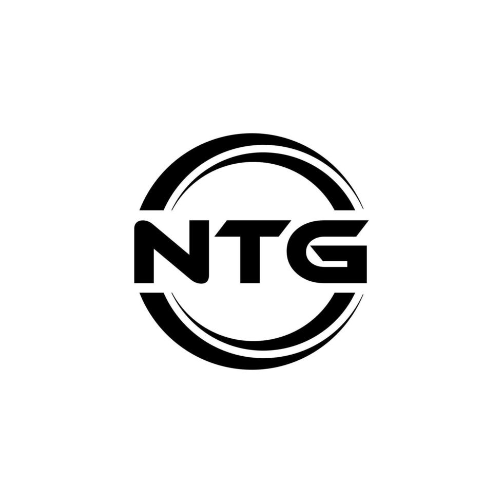 création de logo de lettre ntg dans l'illustration. logo vectoriel, dessins de calligraphie pour logo, affiche, invitation, etc. vecteur