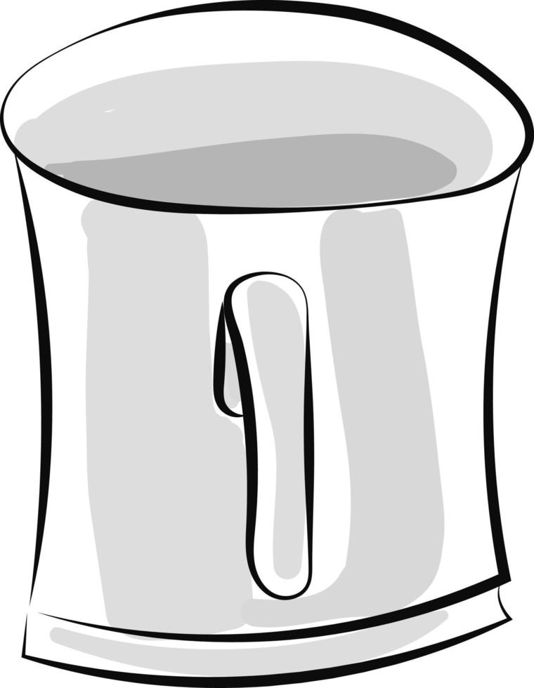 tasse d'argent, illustration, vecteur sur fond blanc.