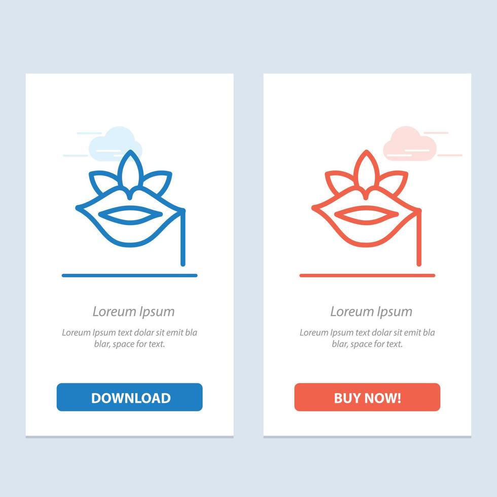 lèvres fleur plante rose printemps bleu et rouge télécharger et acheter maintenant modèle de carte de widget web vecteur