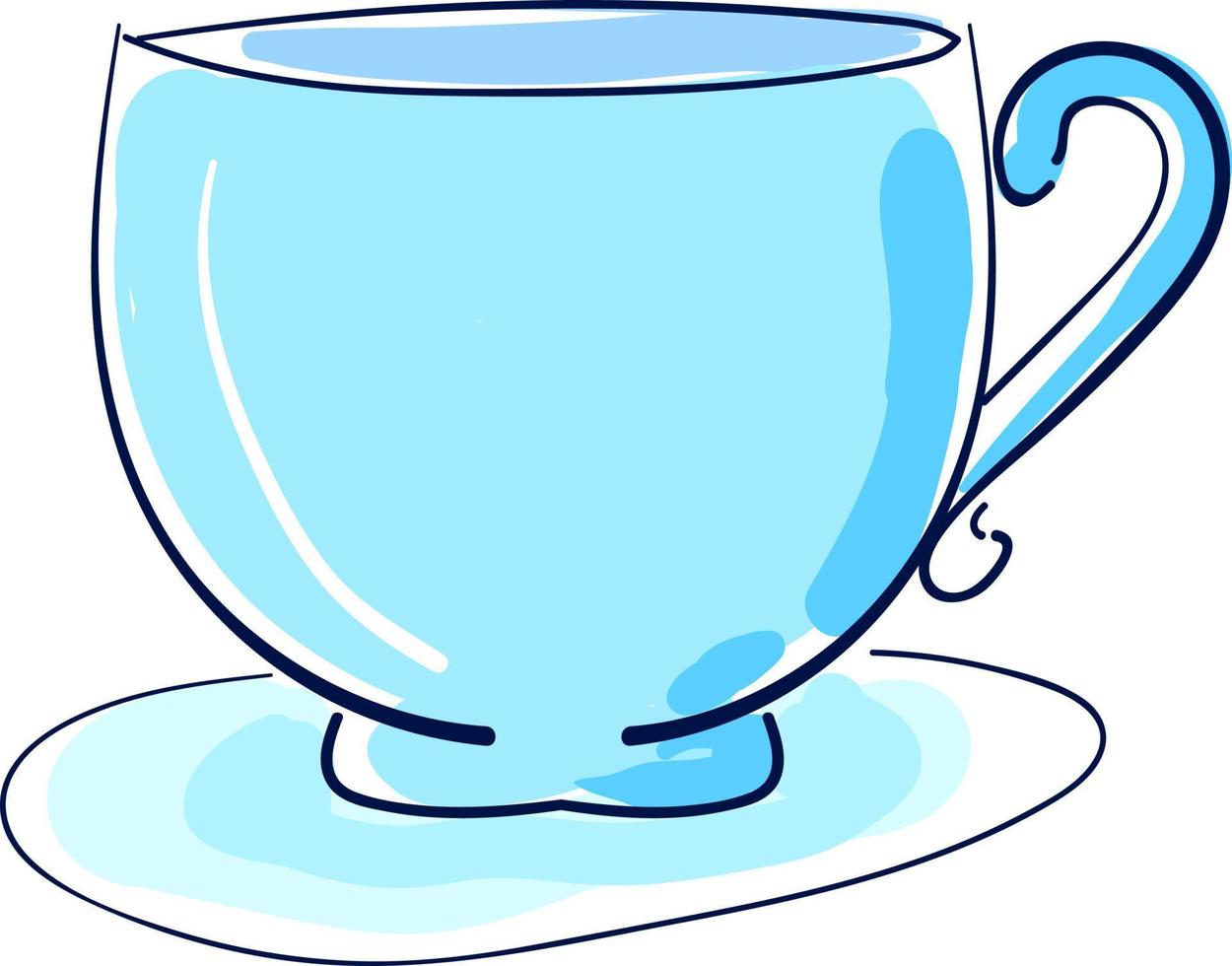 tasse bleue, illustration, vecteur sur fond blanc.