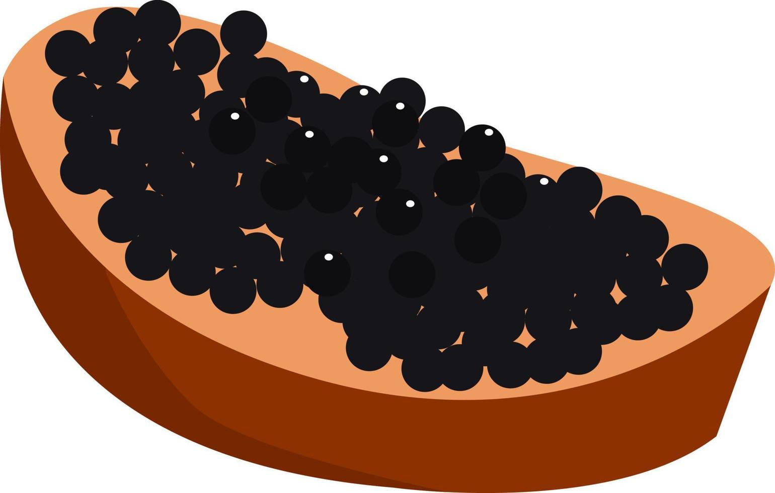 caviar noir, illustration, vecteur sur fond blanc.