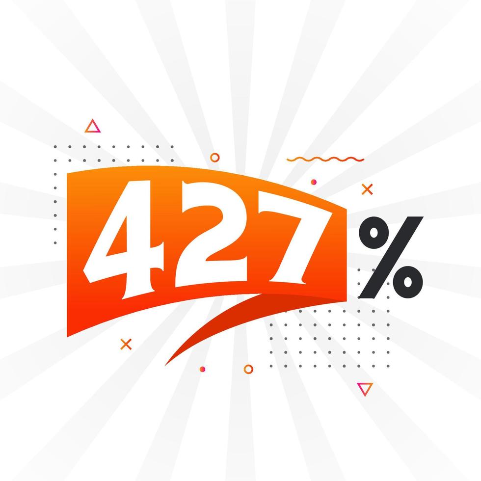 427 promotion de bannières marketing à prix réduits. Conception promotionnelle de 427 % des ventes. vecteur
