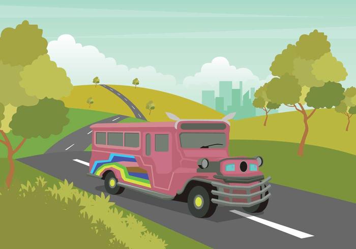 Illustration Jeepney gratuite vecteur
