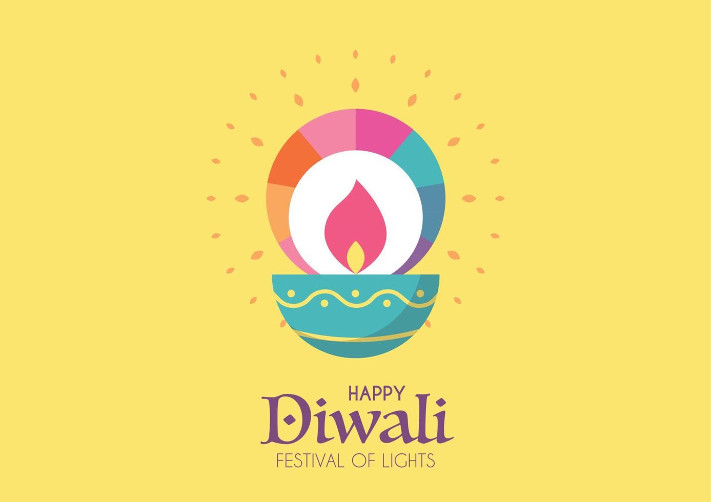 conception d'affiches du festival hindou diwali heureux vecteur