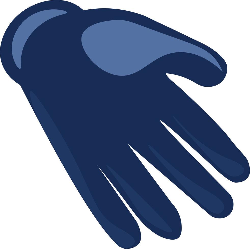 gant bleu, illustration, vecteur sur fond blanc.