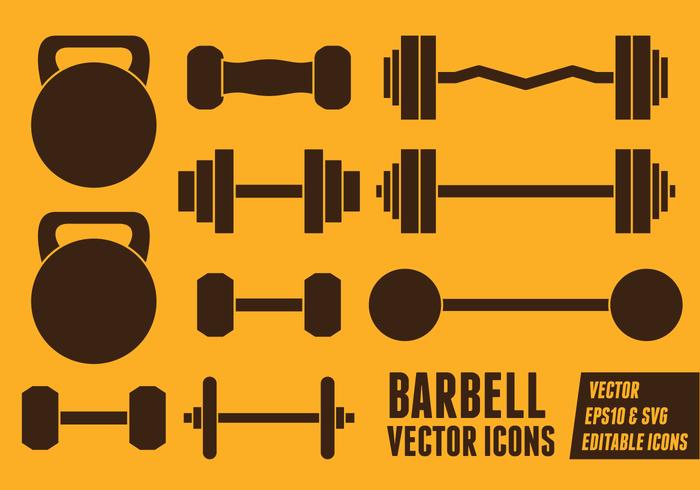 Icônes vectorielles barbell vecteur