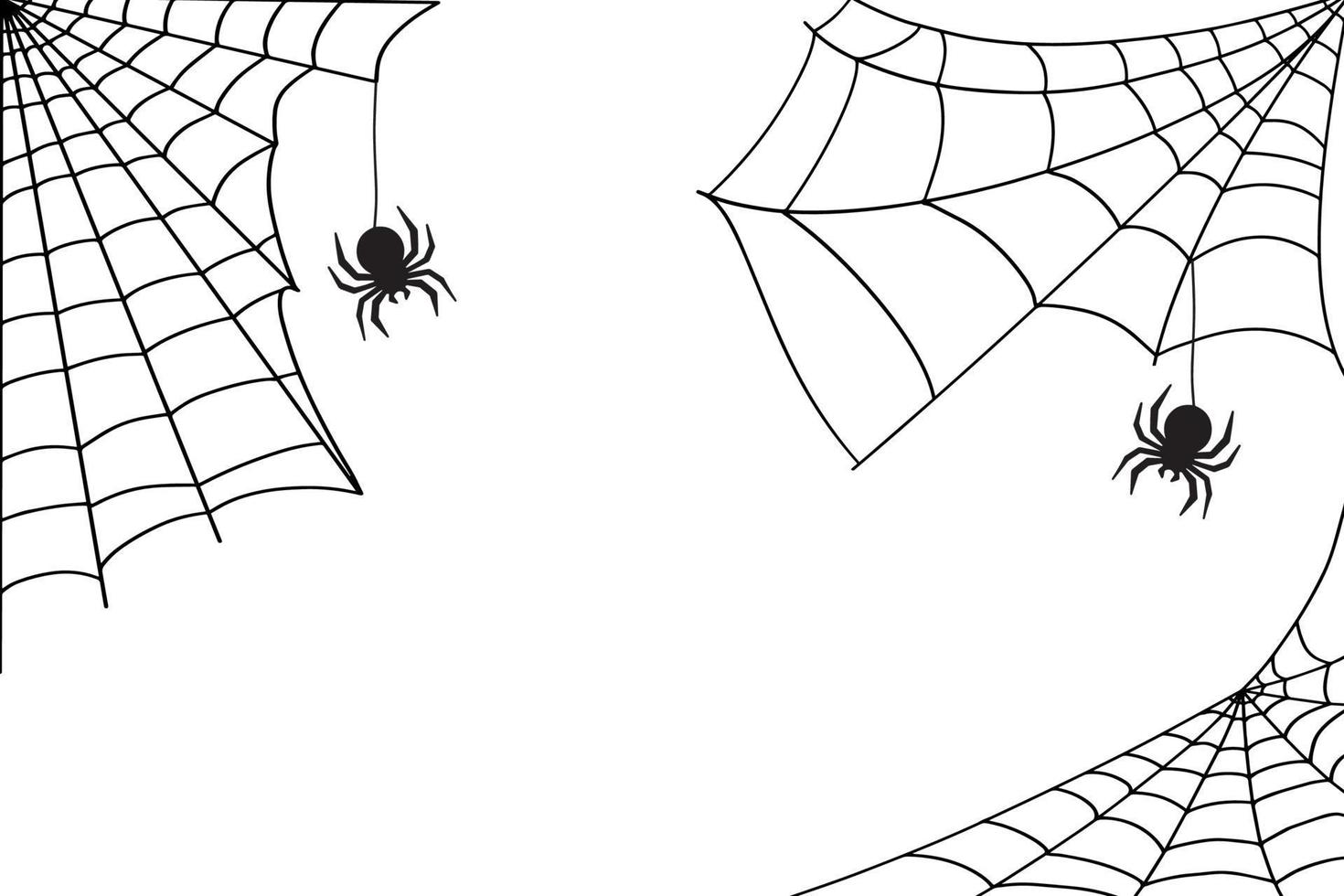 toile et araignée. illustration vectorielle pour halloween. vecteur