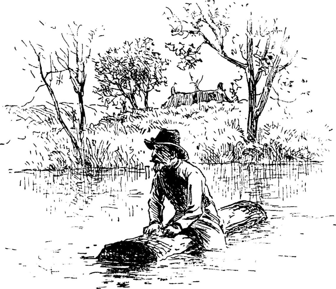 espion confédéré, illustration vintage vecteur