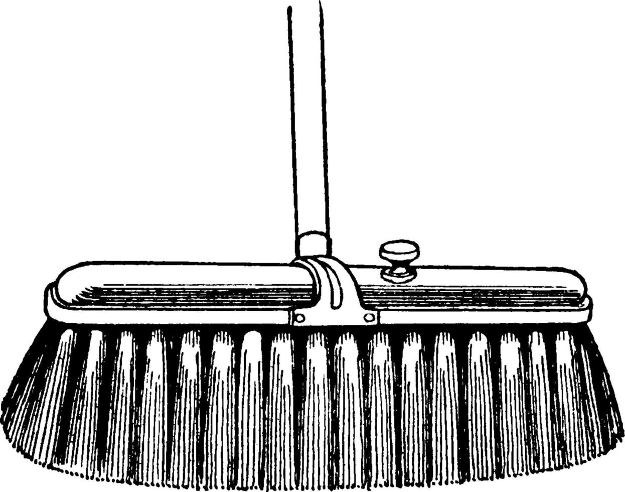 brosse sans poussière, illustration vintage. vecteur