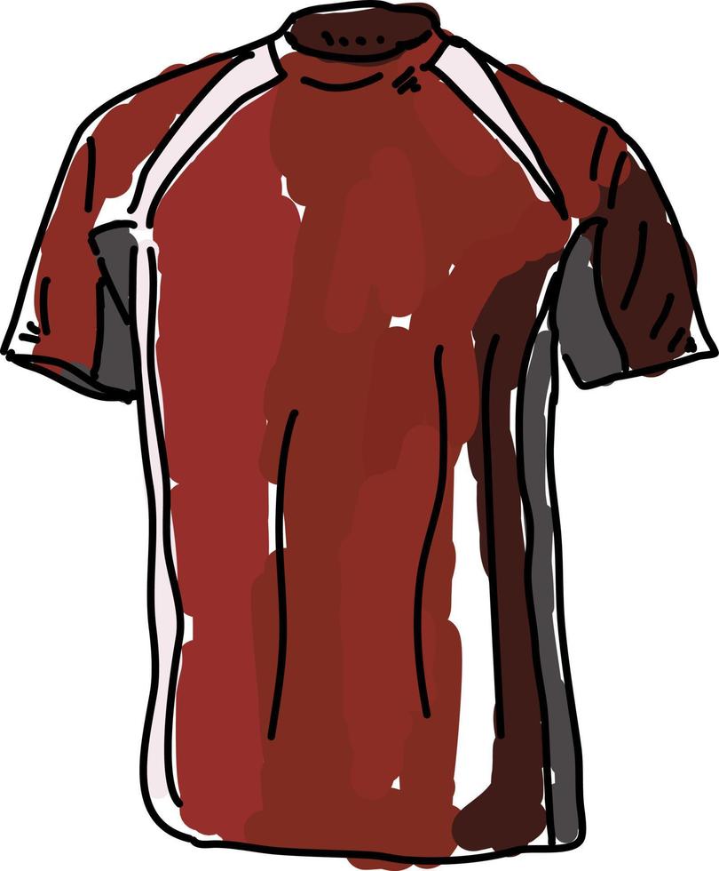 chemise rouge, illustration, vecteur sur fond blanc.