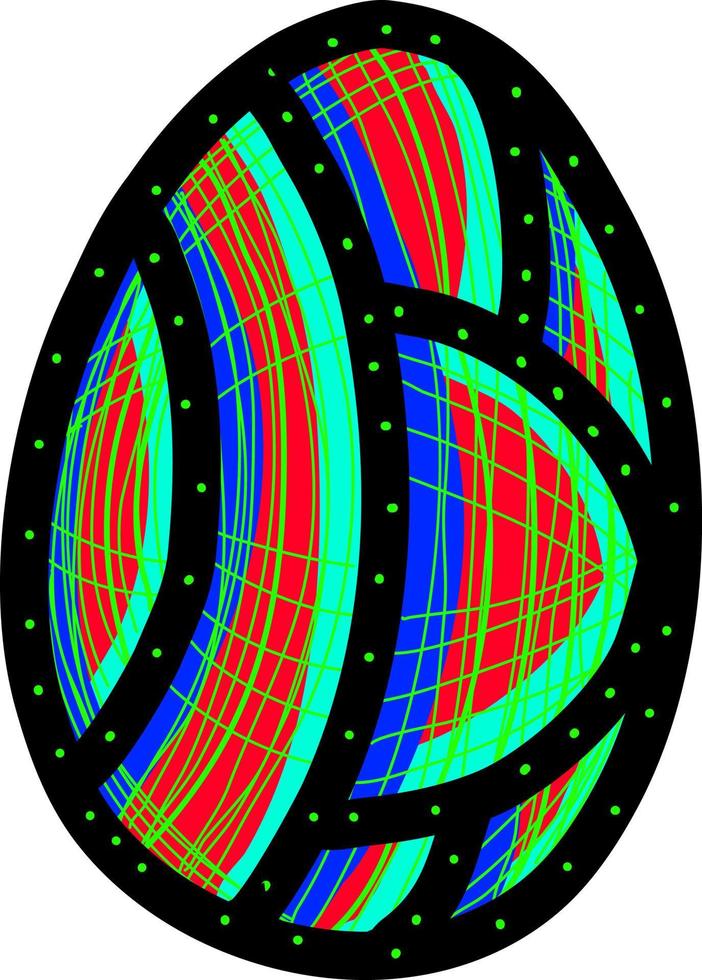 Oeuf de pâques, illustration, vecteur sur fond blanc