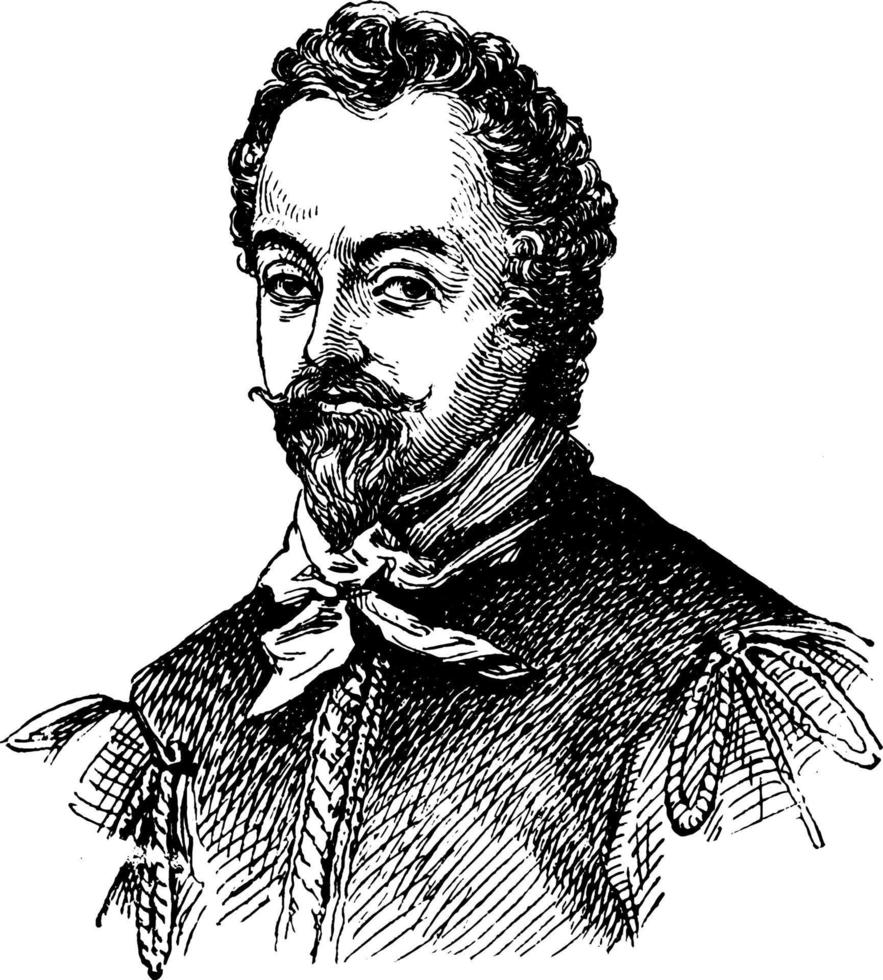 monsieur francis drake, illustration vintage vecteur