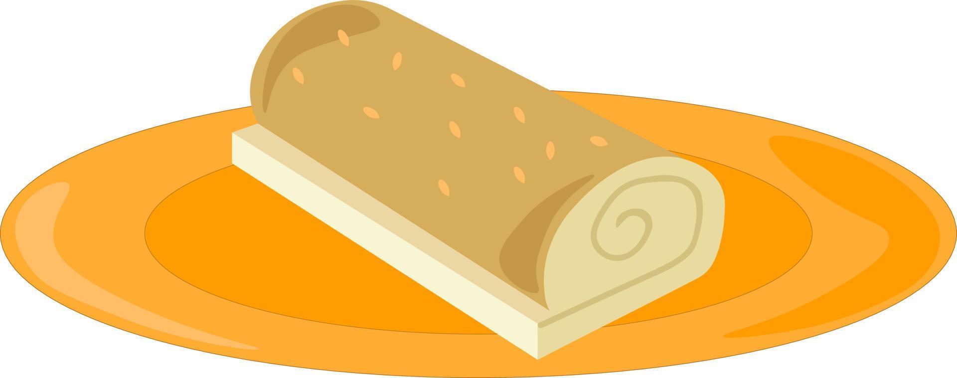 rouleaux de gâteau, illustration, vecteur sur fond blanc.