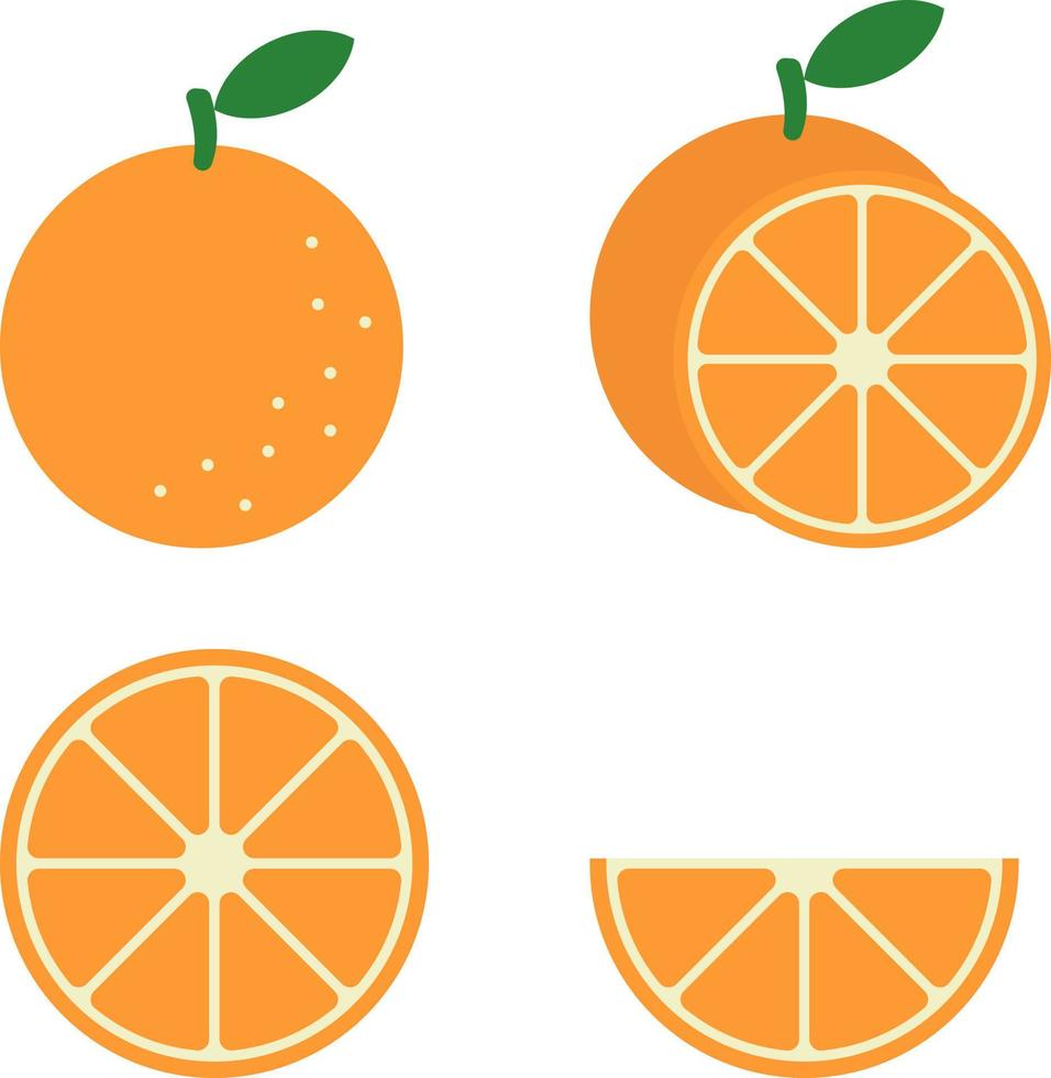 orange, icône vectorielle. vecteur