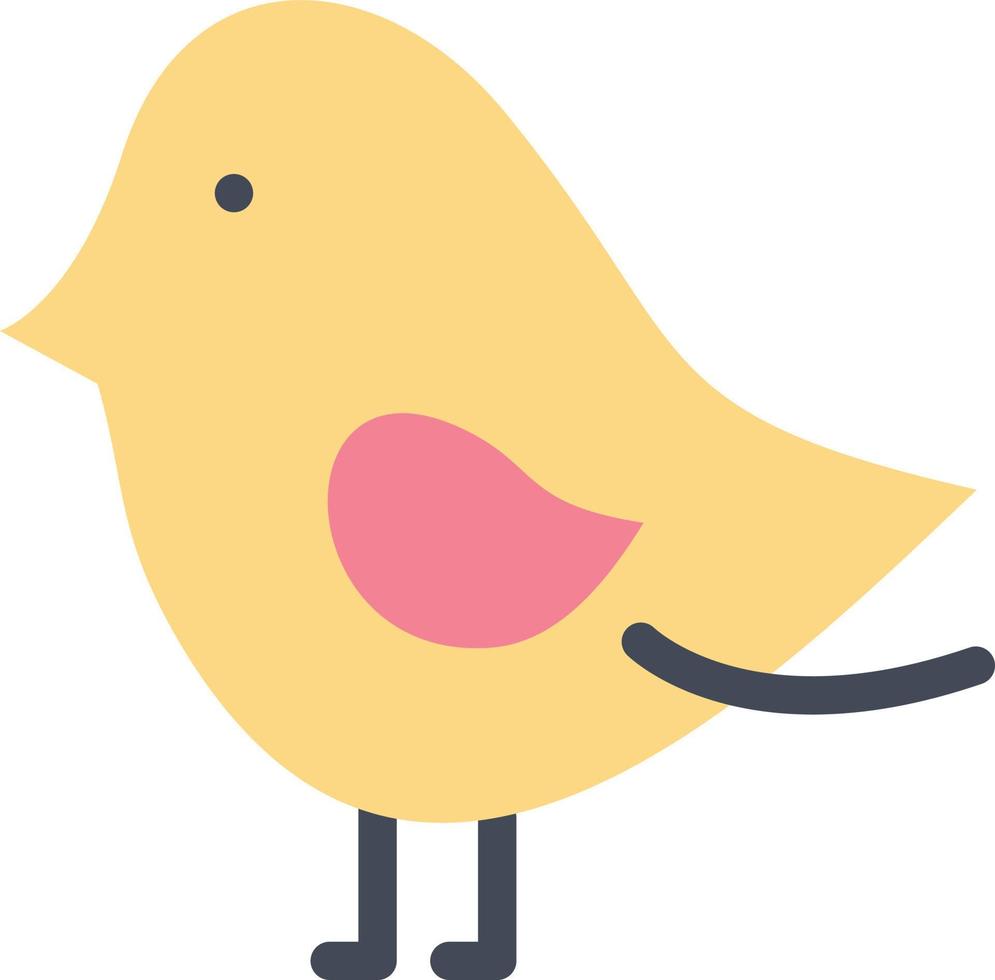 oiseau pâques nature plat couleur icône vecteur icône modèle de bannière