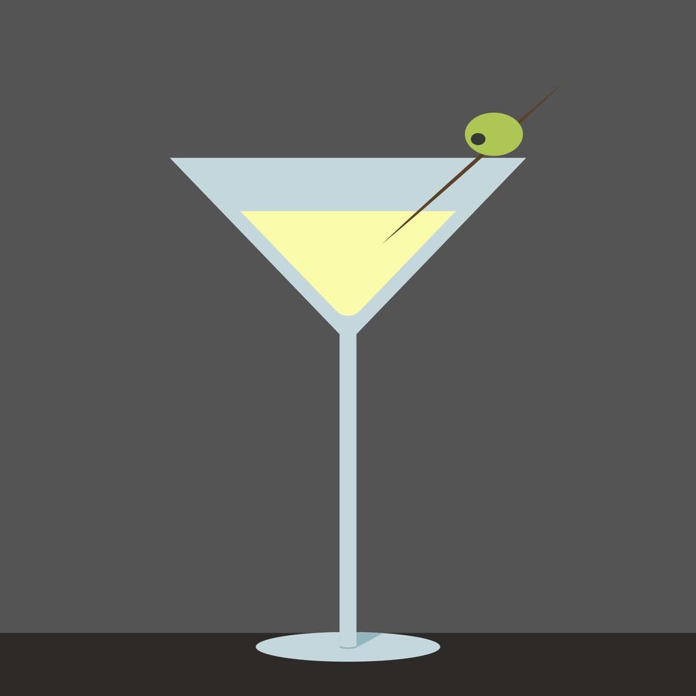 martini, illustration, vecteur sur fond blanc.