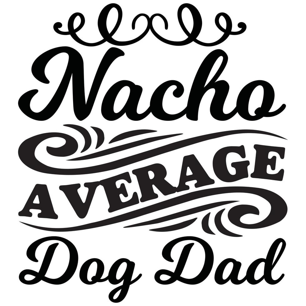 papa chien moyen nacho vecteur