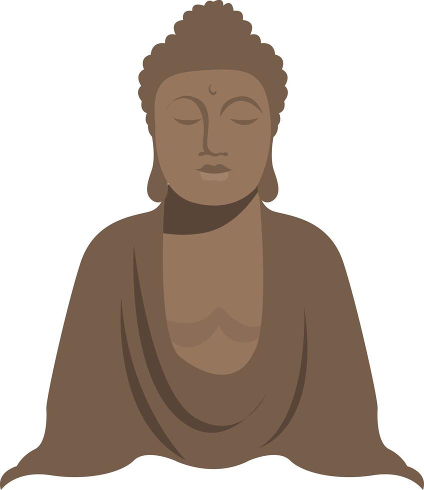 Bouddha, illustration, vecteur sur fond blanc.