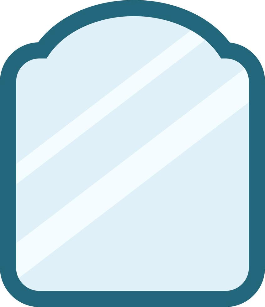 miroir bleu, illustration, vecteur sur fond blanc.