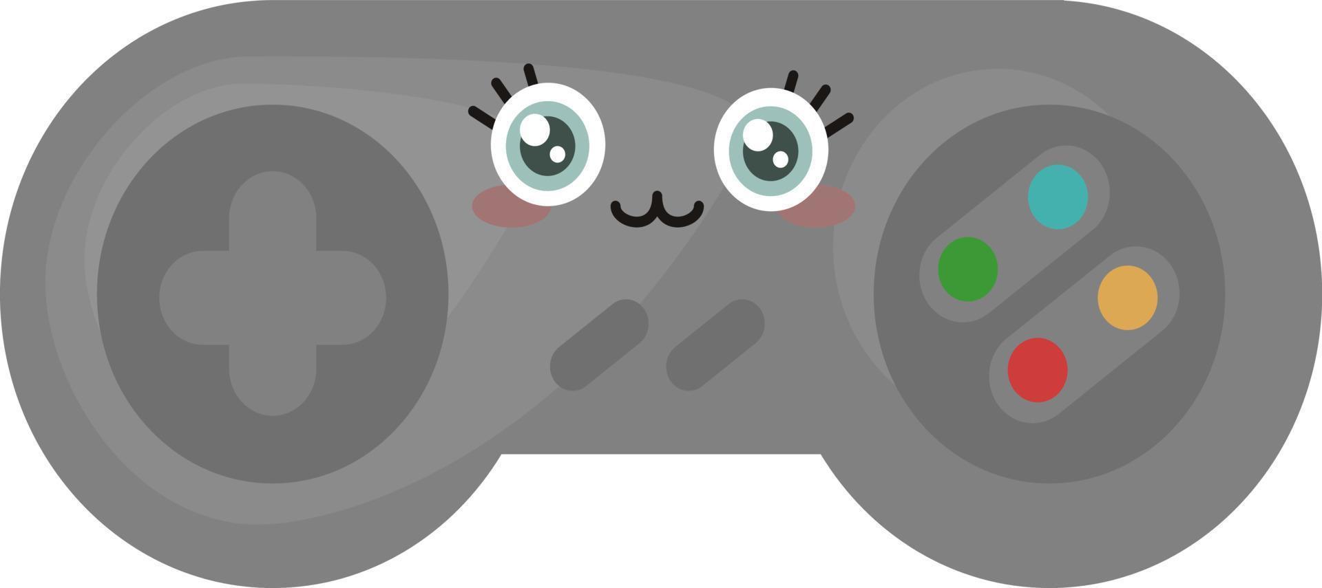 Gamepad mignon , illustration, vecteur sur fond blanc