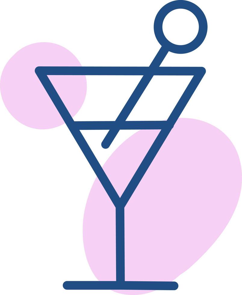 cocktail cosmopolite, illustration, vecteur sur fond blanc