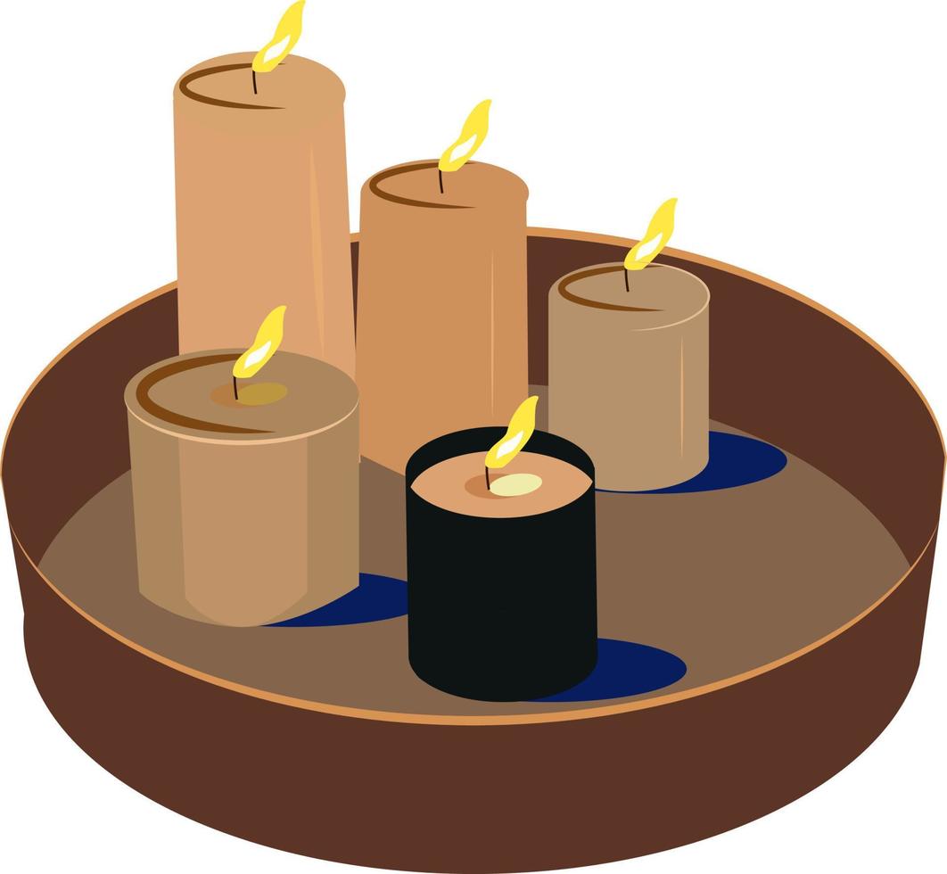 bougies, illustration, vecteur sur fond blanc.