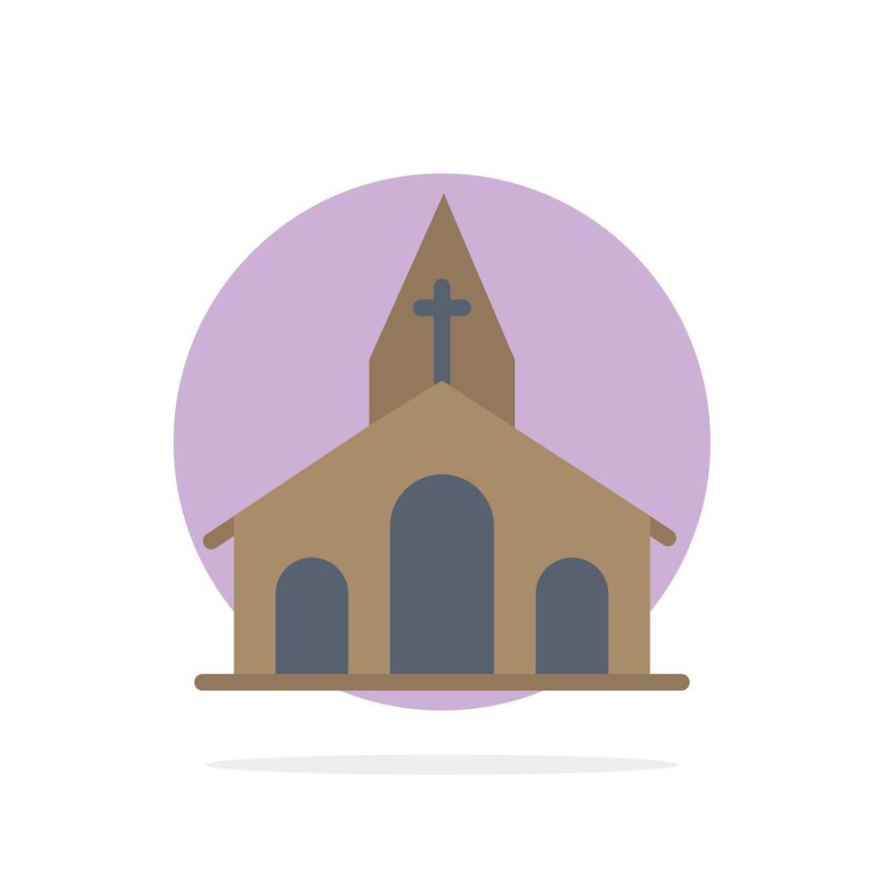 célébration de l'église croix chrétienne pâques abstrait cercle fond plat couleur icône vecteur