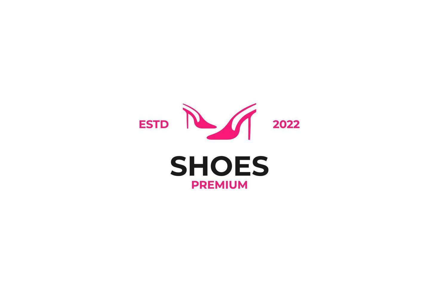 création de chaussures à talons hauts logo design illustration vectorielle vecteur