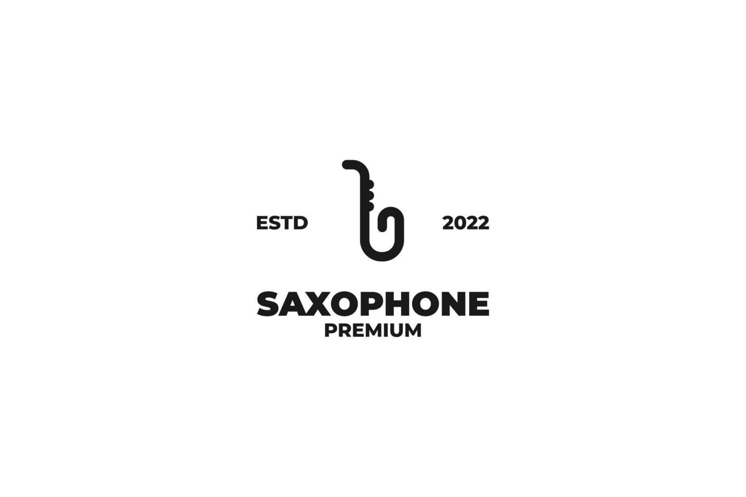 illustration vectorielle de saxophone icône logo design vecteur