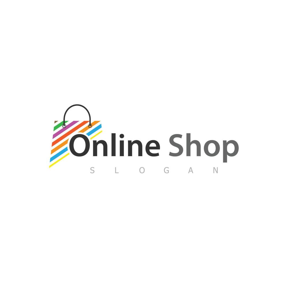 magasinage en ligne logo boutique symbole vecteur