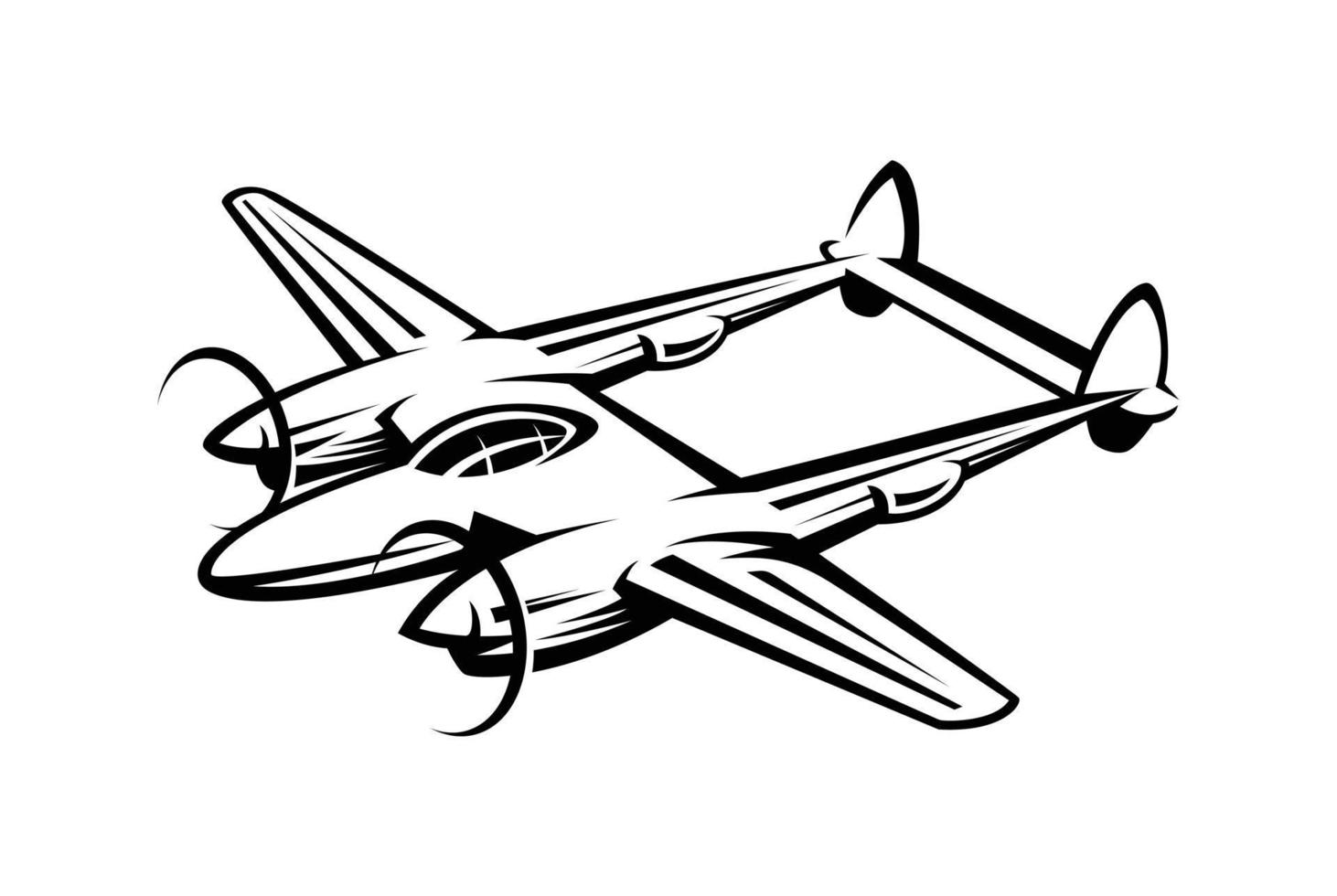 avion guerre monde 2 illustration vecteur