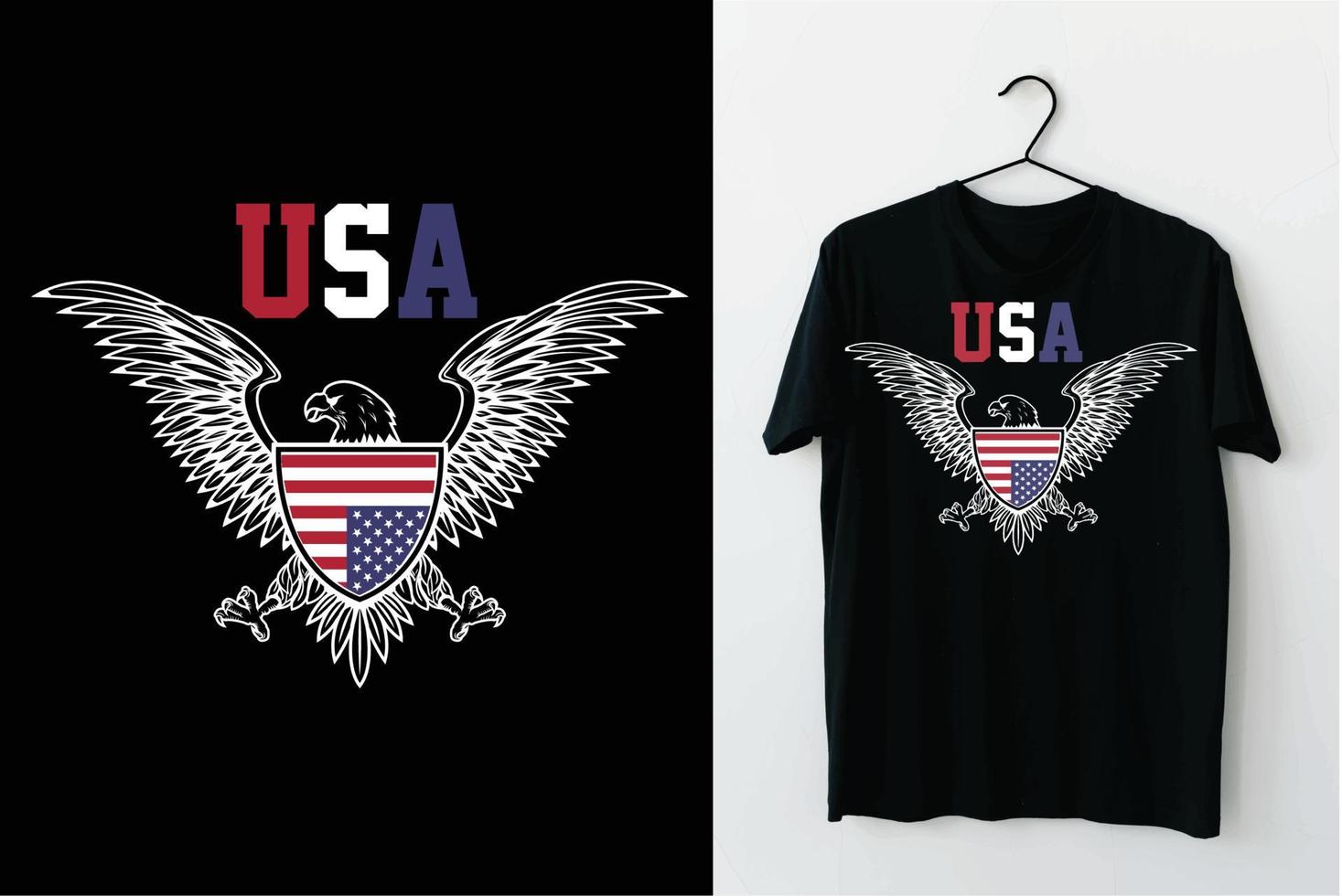 modèle de conception de t-shirt moderne usa vecteur