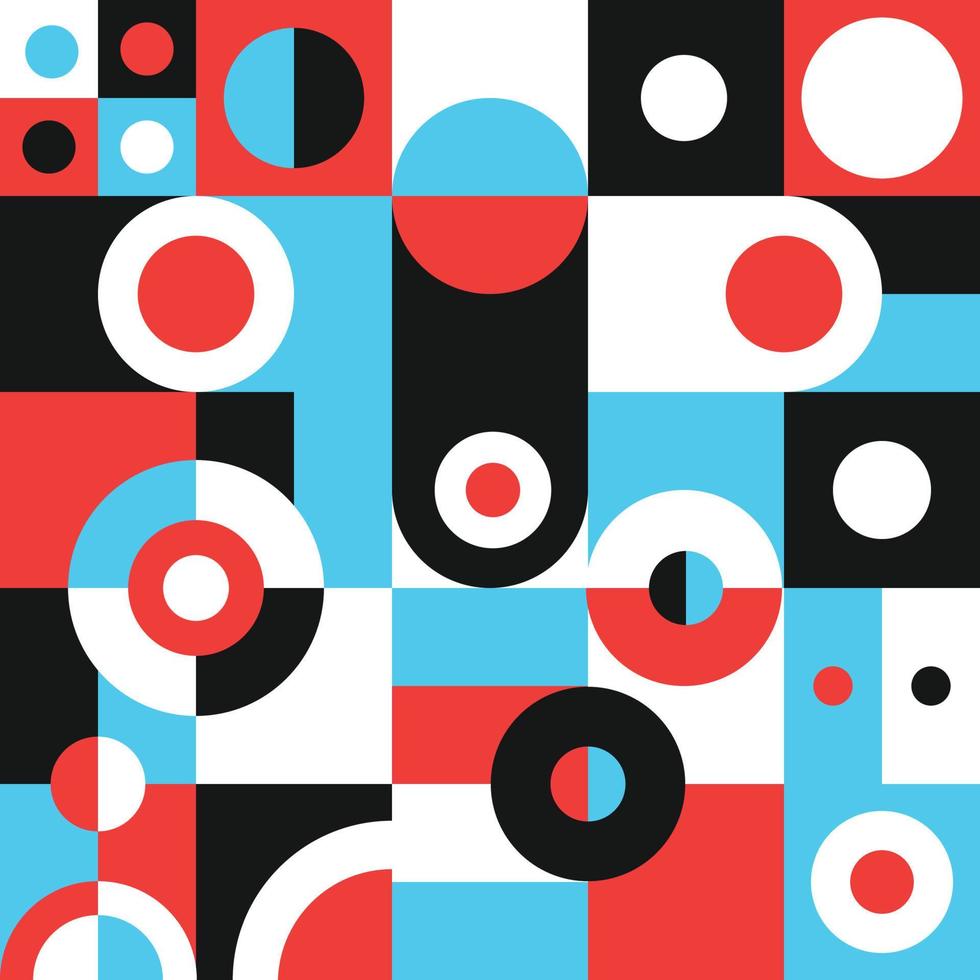 motif vectoriel géométrique rouge bleu et noir