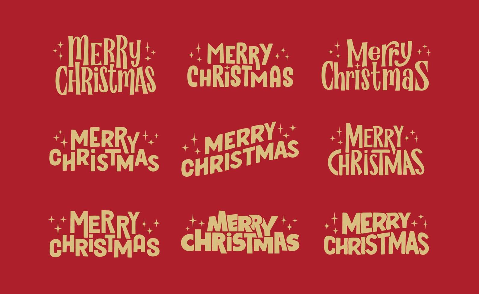 conception typographique de lettrage joyeux noël. conception de texte de vacances de Noël. vecteur