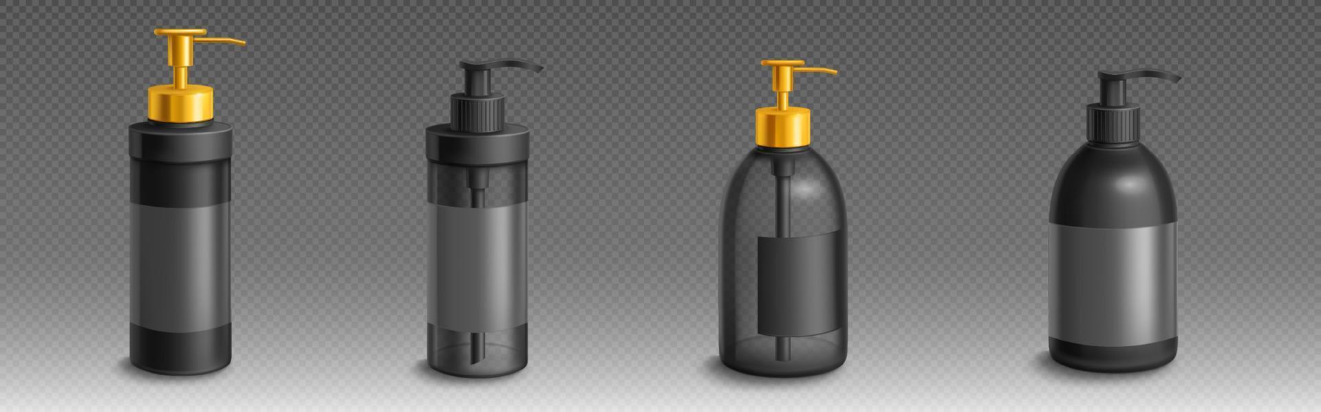 bouteille de savon liquide ou de lotion maquette de vecteur 3d