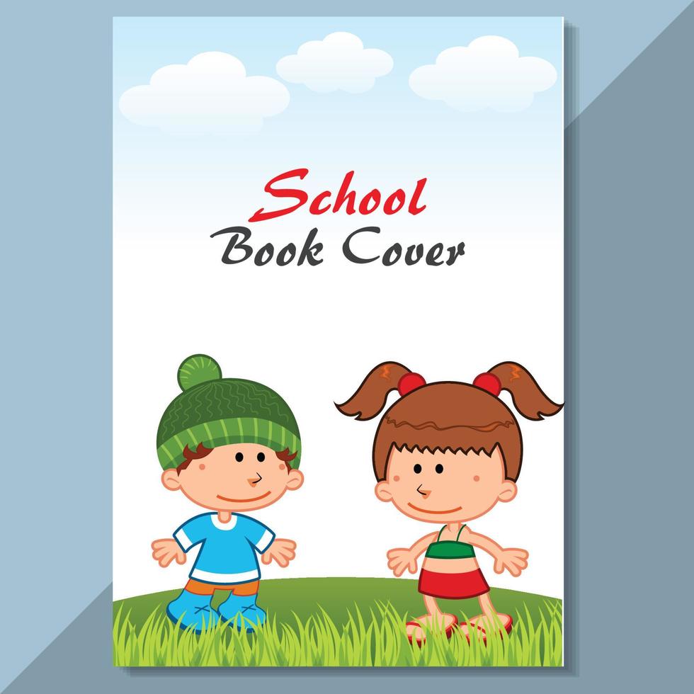 conception de la couverture de l'école couverture pour enfants vecteur