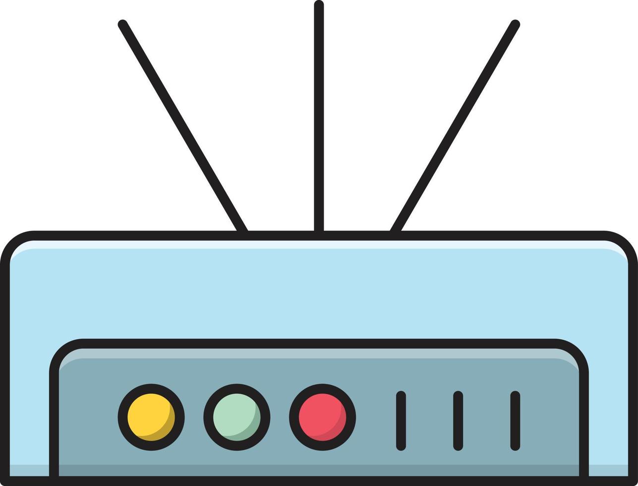 illustration vectorielle d'antenne de routeur sur fond. symboles de qualité premium. icônes vectorielles pour le concept et la conception graphique. vecteur