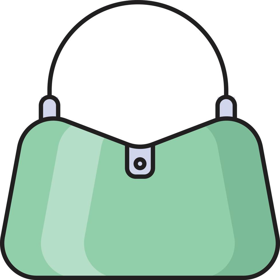 illustration vectorielle de sac à main sur un fond. symboles de qualité premium. icônes vectorielles pour le concept et la conception graphique. vecteur