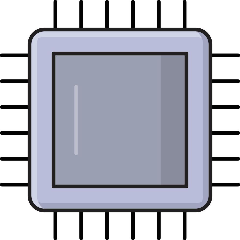 illustration vectorielle de puce cpu sur fond.symboles de qualité premium.icônes vectorielles pour le concept et la conception graphique. vecteur