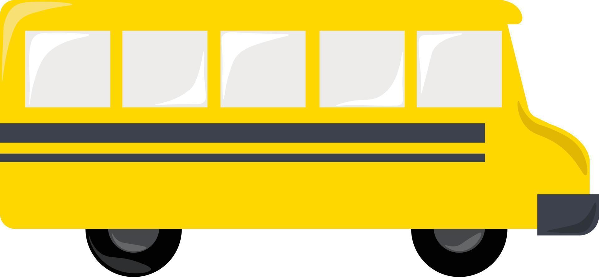 autobus scolaire, illustration, vecteur sur fond blanc.