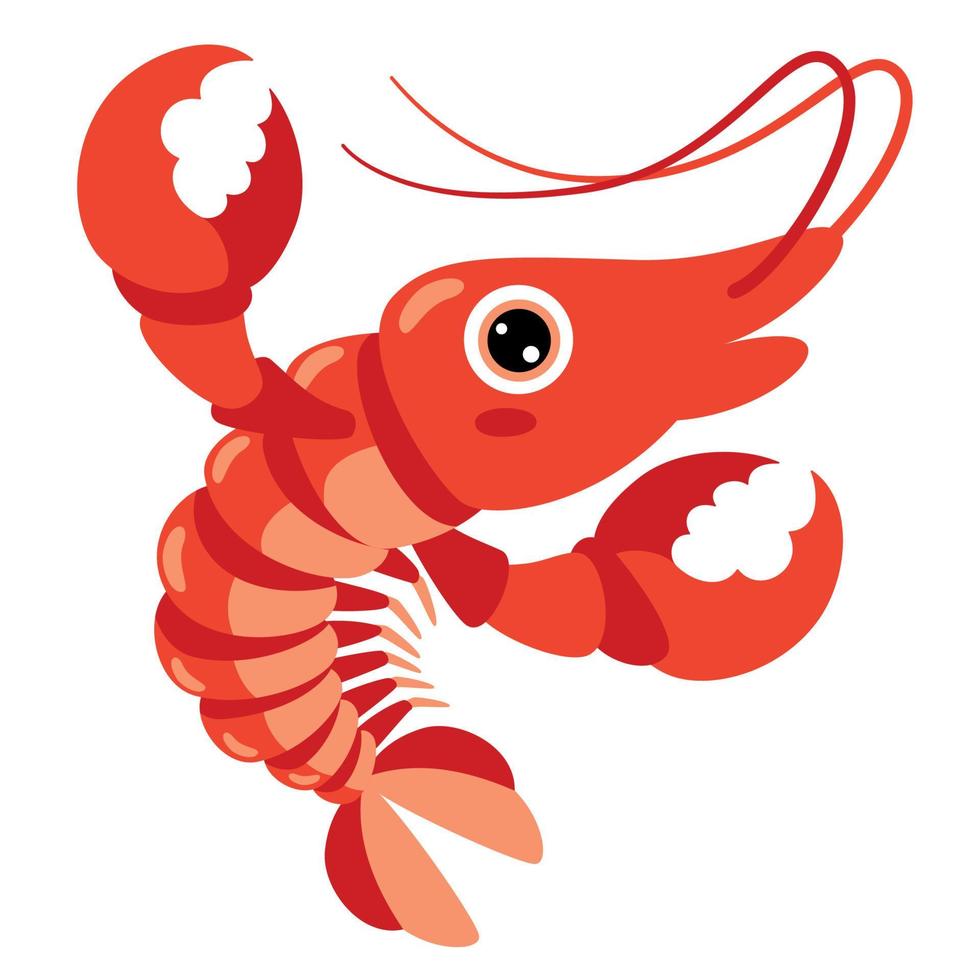 dessin animé d'un homard vecteur