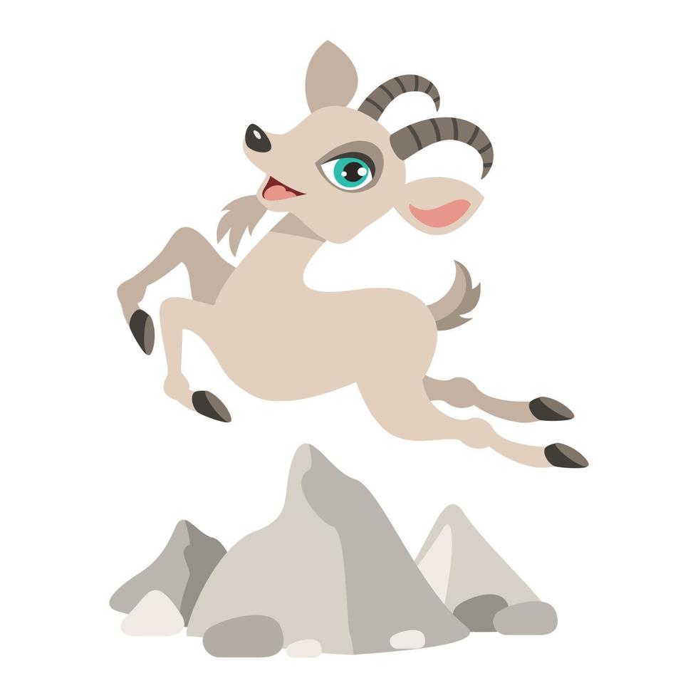 illustration de dessin animé d'une chèvre vecteur