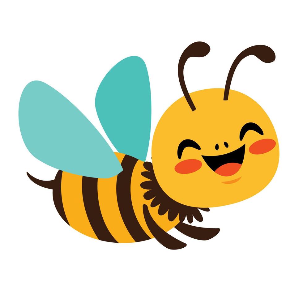 illustration de dessin animé d'une abeille vecteur