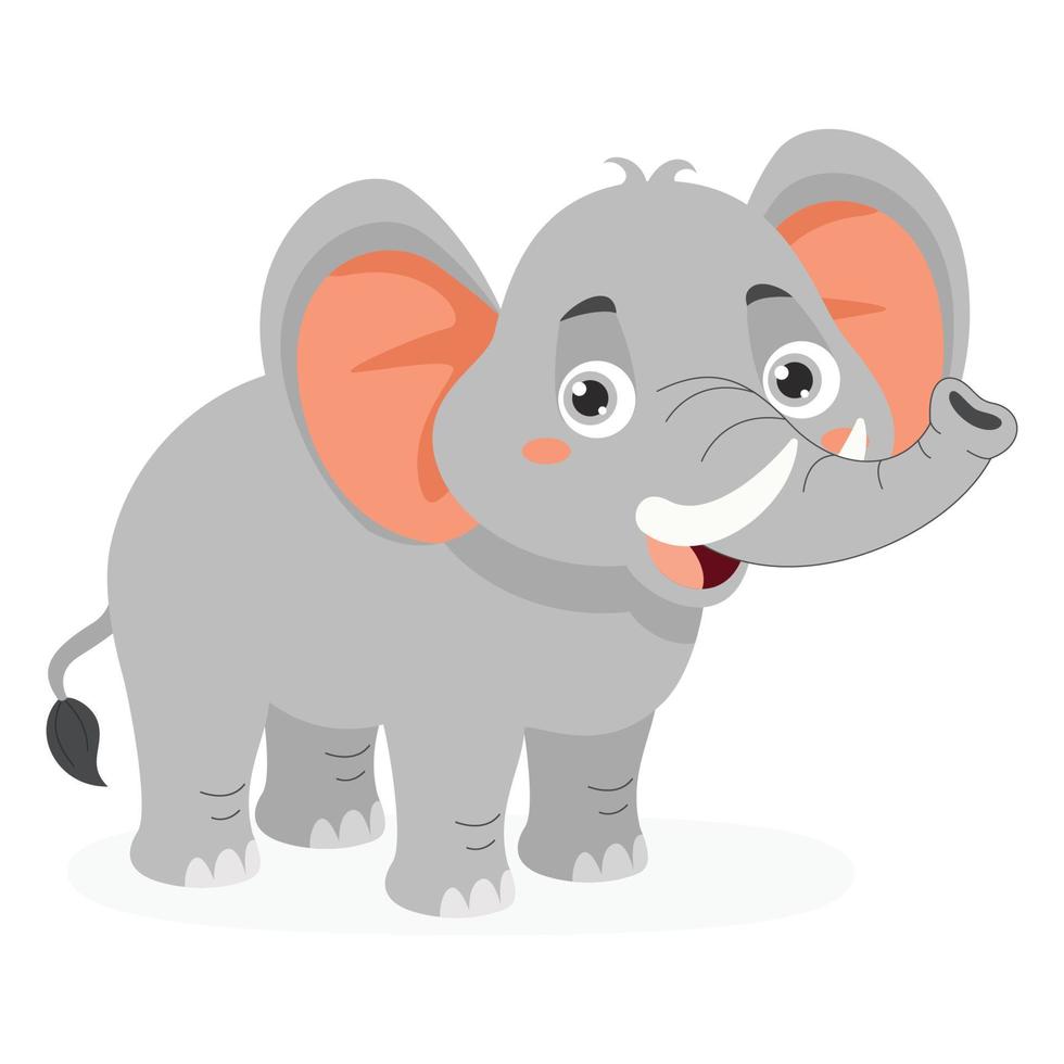 illustration de dessin animé d'un éléphant vecteur